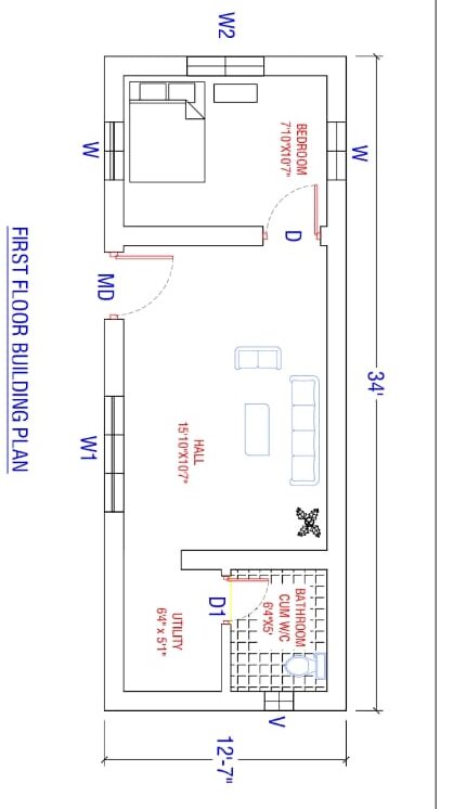 Proposed Residential Building 3D Elevation Model belongs to Revathi Prasad,Naregal